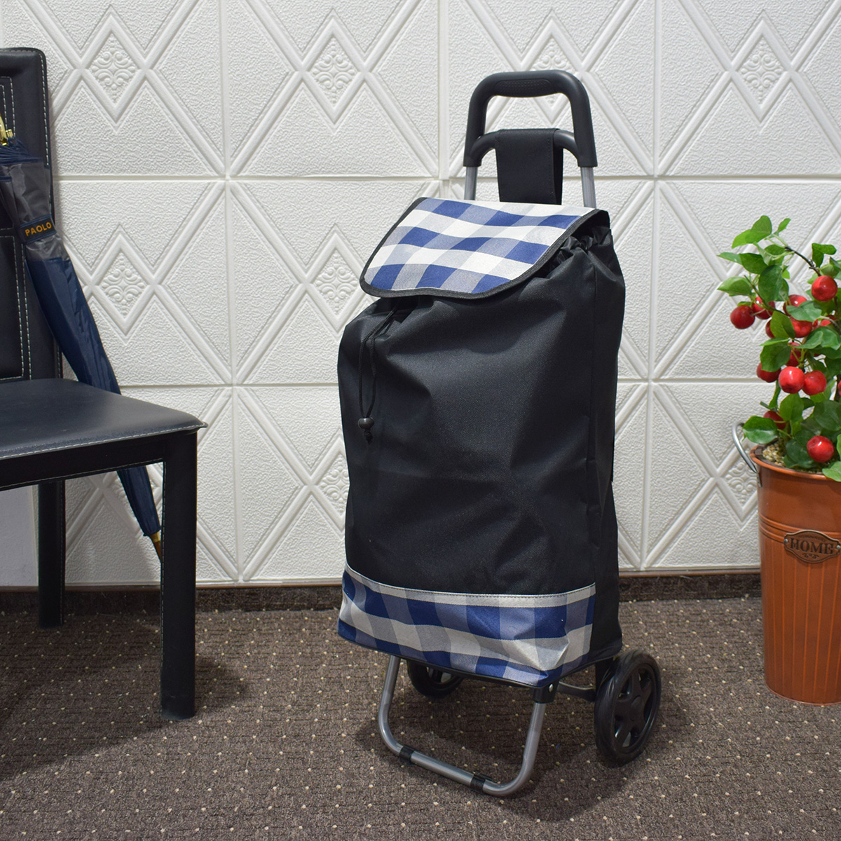Carucior de Piata Pliabil 37 L, 2 Roti - 5