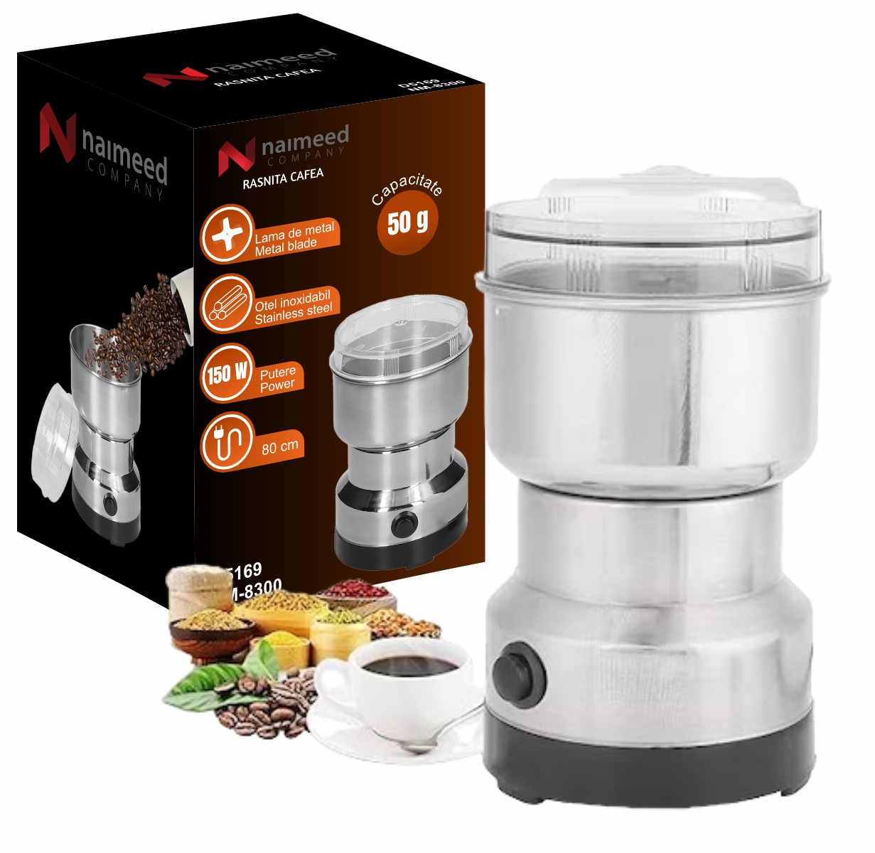 Rasnita de Cafea Electrica, Inox - 5