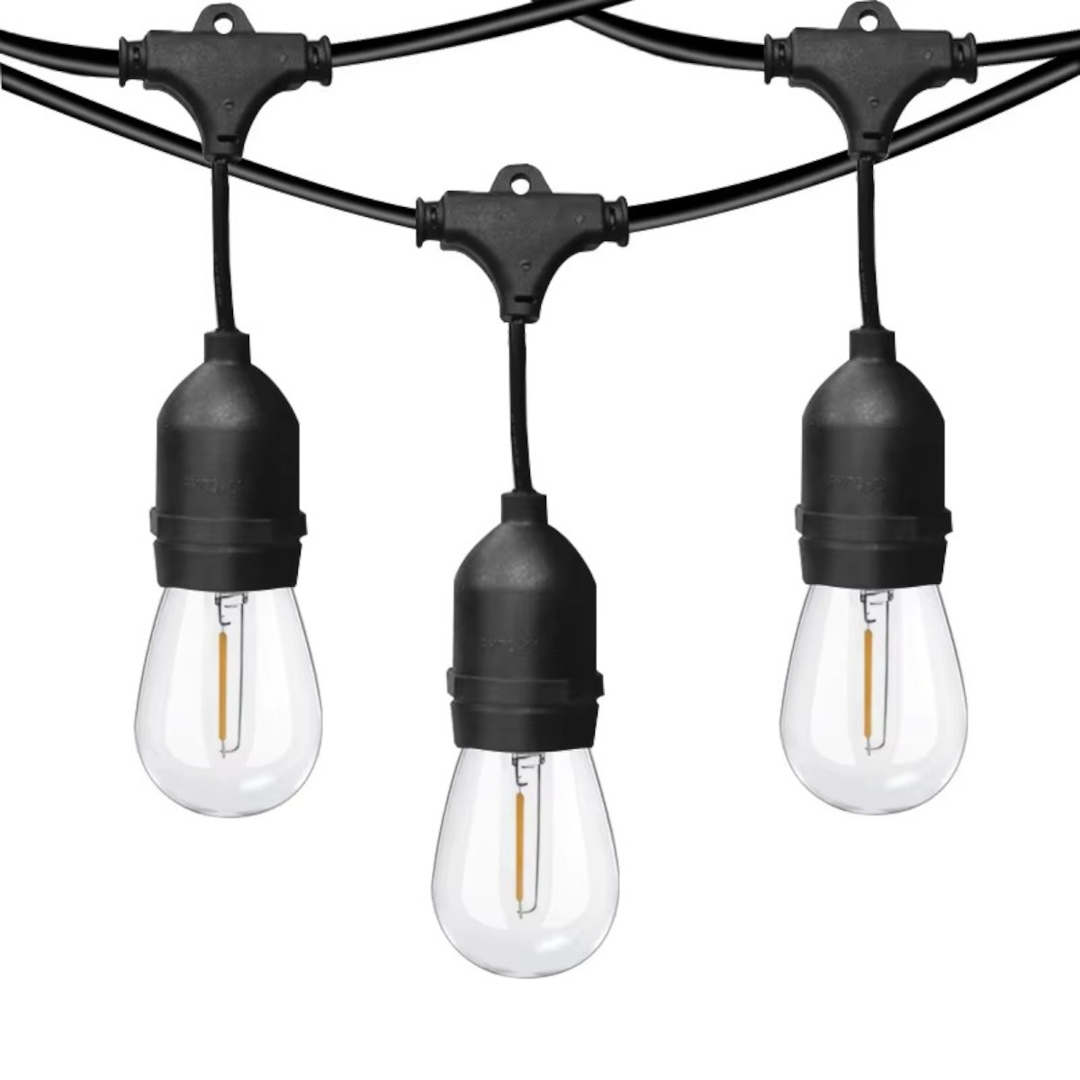 Set 10 Becuri LED E27 Filament 1W - 3