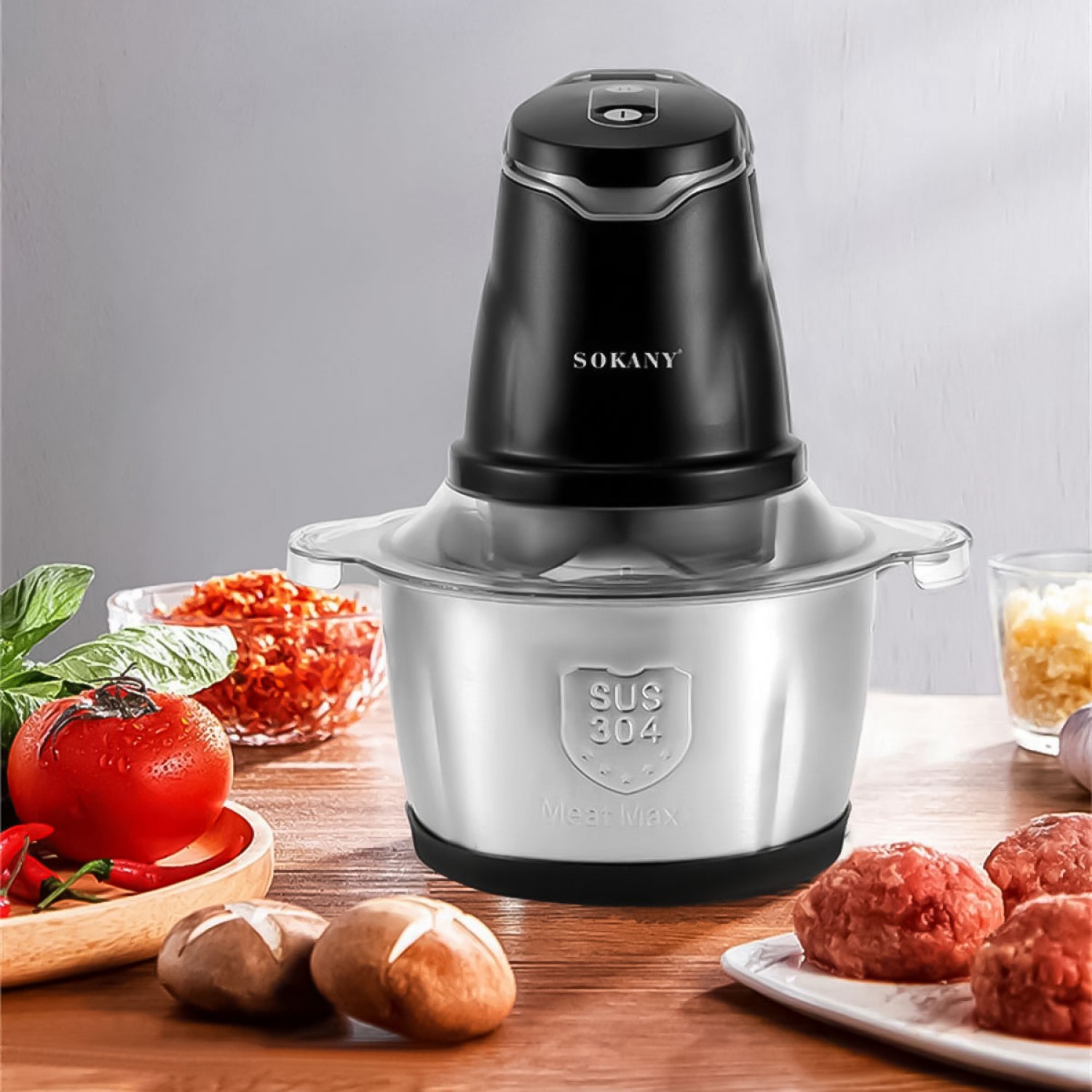 Pachet Tocator Electric Sokany 400 W + Razatoare cu 5 Lame - 2