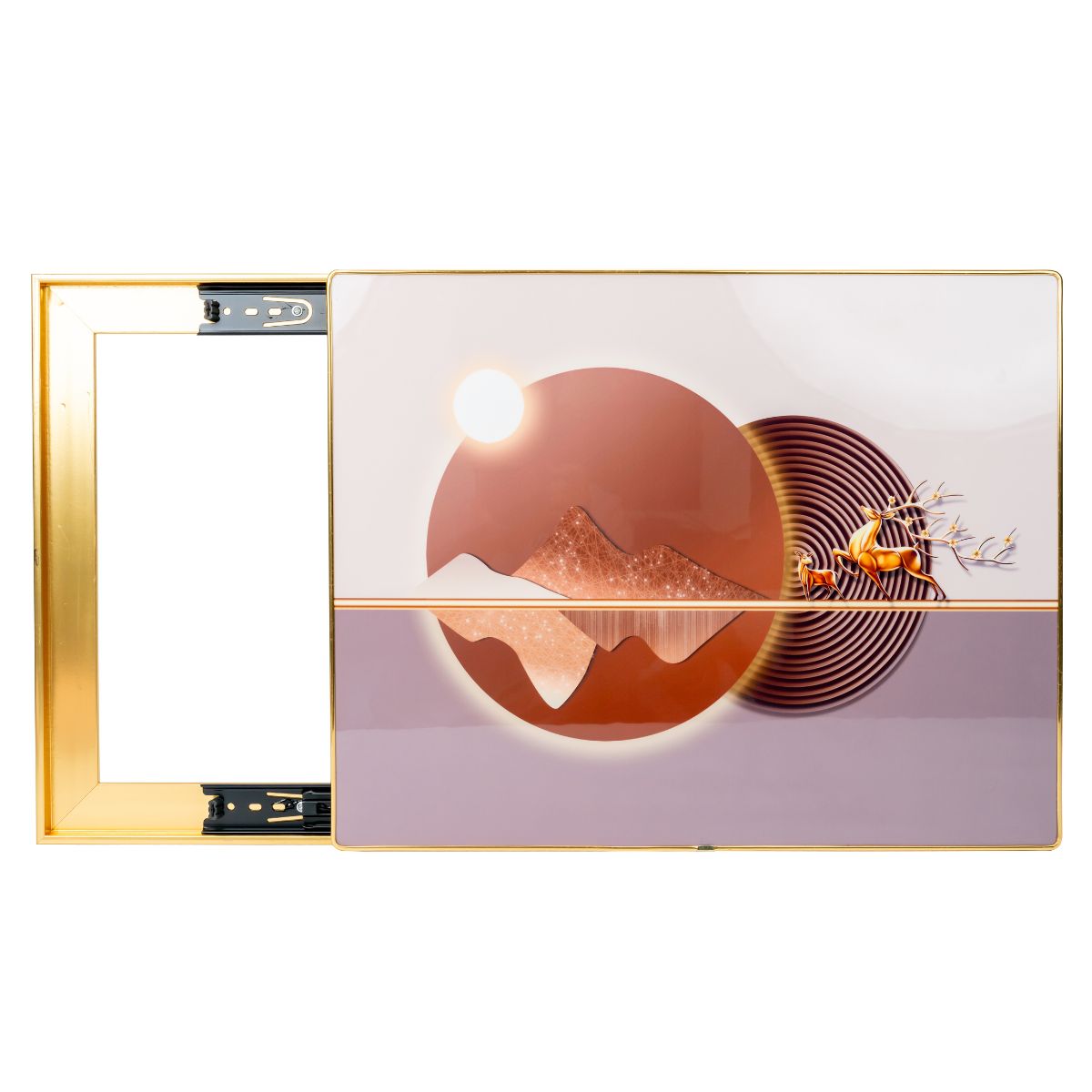 Capac Tablou Electric 30x40, Rama Aurie