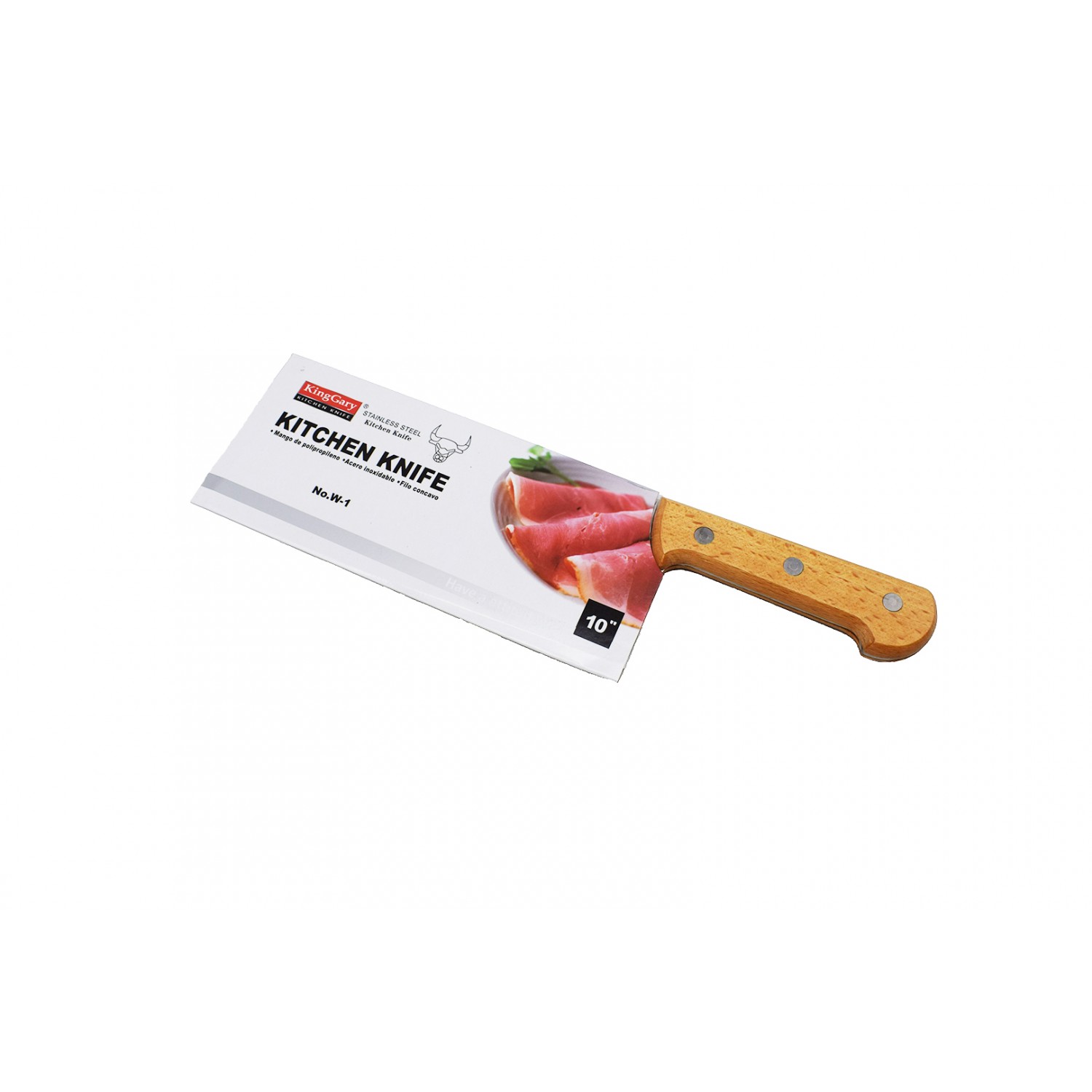 Pachet Satar cu Maner de Lemn 10" + Cutit Universal 20 cm - 2