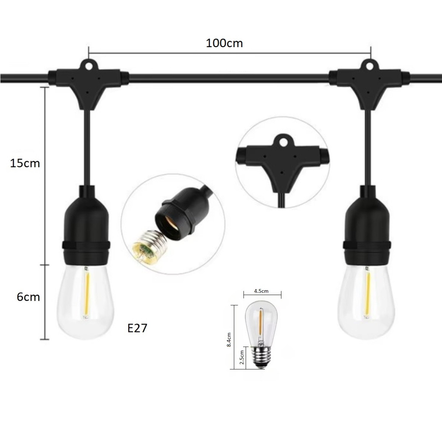 Ghirlanda Luminoasa Interconectabila, 5 m, 10 Becuri LED - 6
