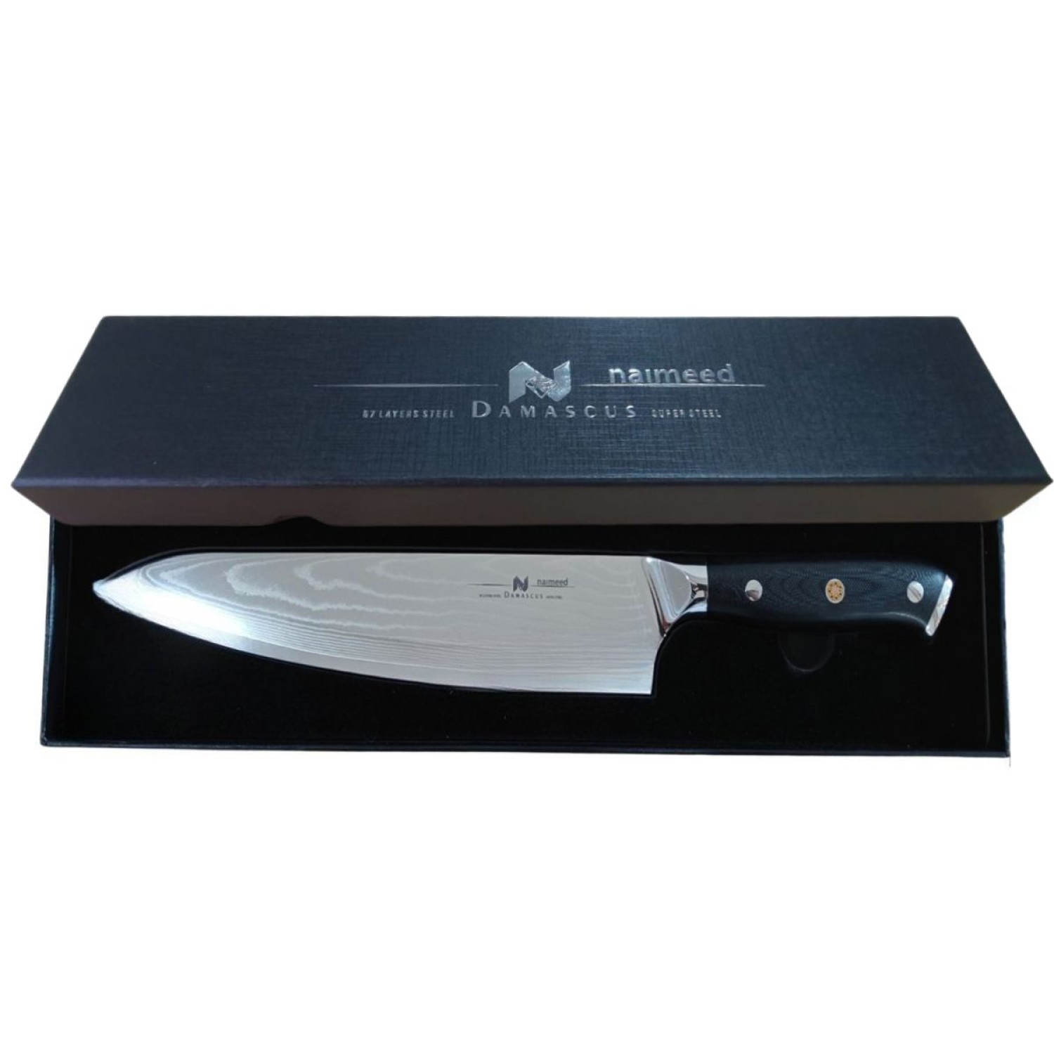 Cutit de Bucatar XL din Otel Damascus, 38 cm - 2