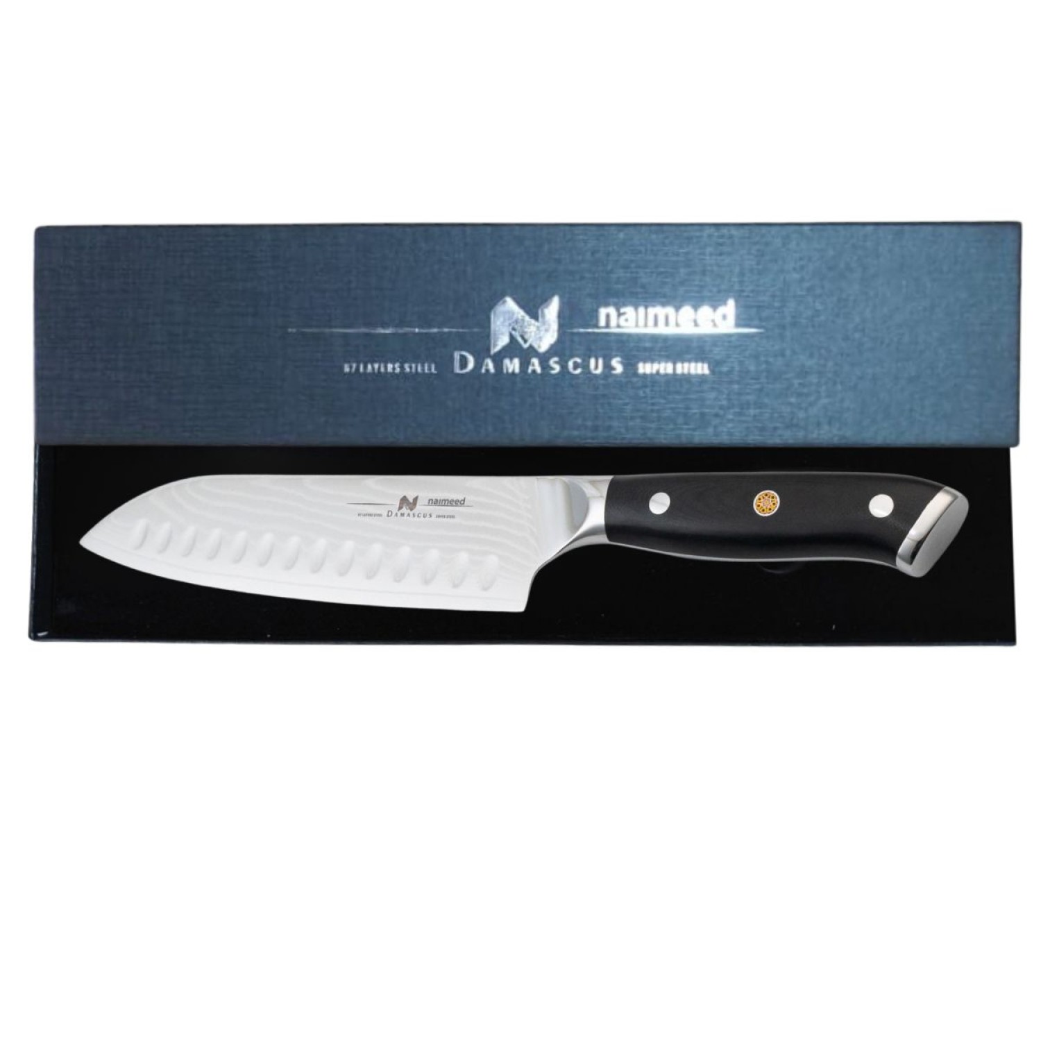 Cutit Santoku din Otel Damascus, 67 Straturi - 2