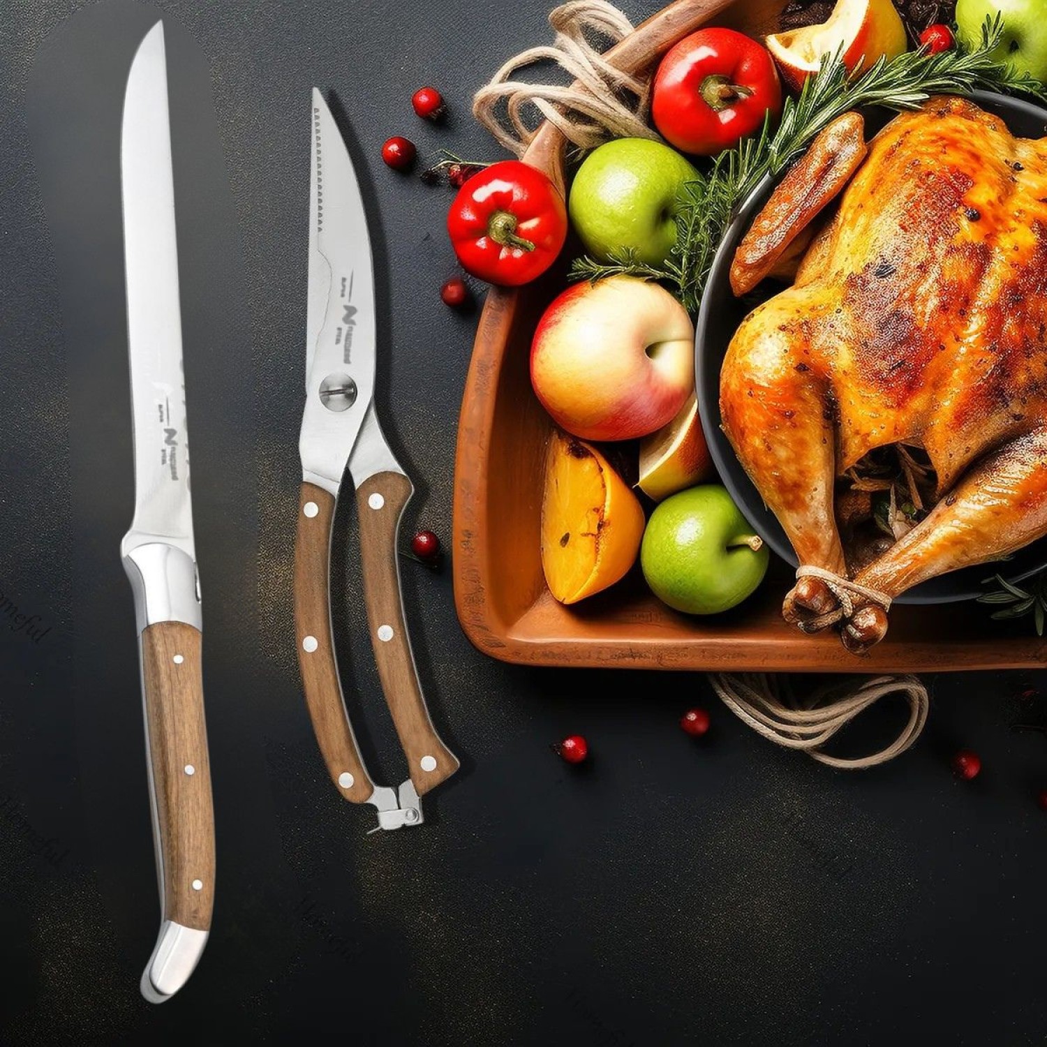 Pachet Cutit de Filetat 35,5 cm + Satar Macelarie 15,5 cm - 3