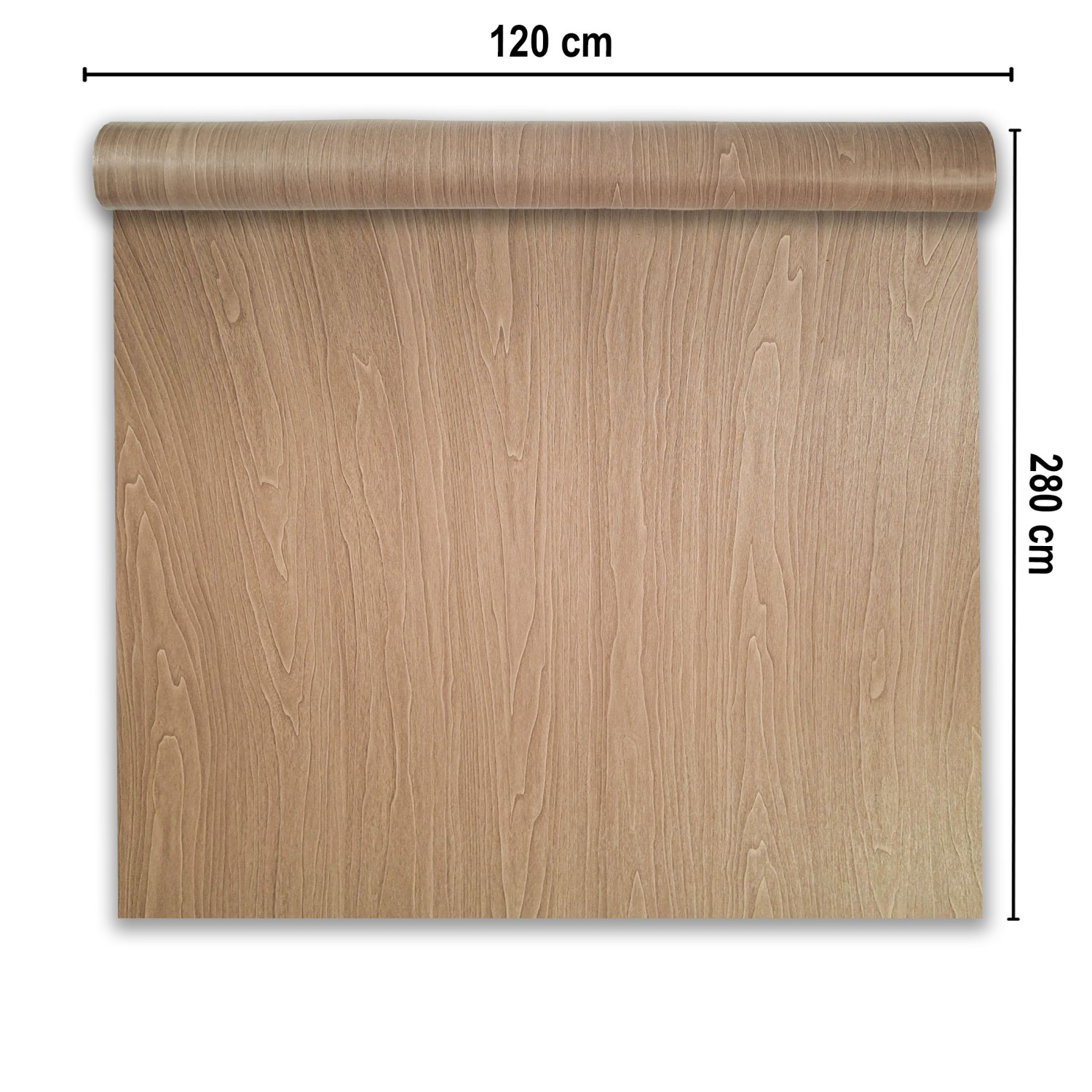 Rola Panou PVC Premium, Aspect Lemn in Relief, 120x280 cm - 2